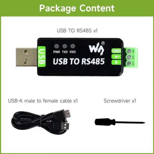 Alt view image 3 of 5 - Waveshare USB to RS485 Converter with Protection Circuits Compatible with TVs