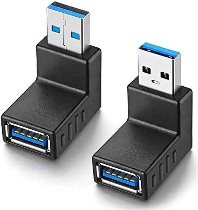 Main image of Super-Speed USB 3.0 Adapter Converter Coupler Connector 90 Degree Male to Female Combo Vertical (Up and Down Angle)