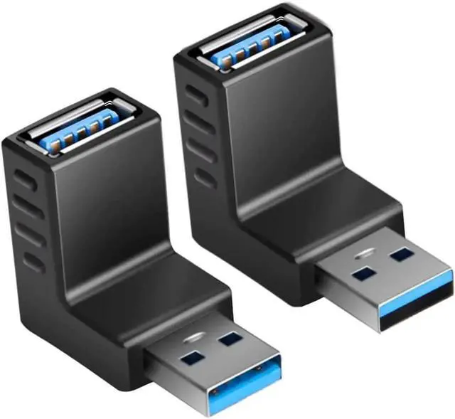 Alt view image 4 of 7 - USB 3.0 Adapter 90 Degree Male to Female Combo Vertical Up and Down Angle Coupler Connector