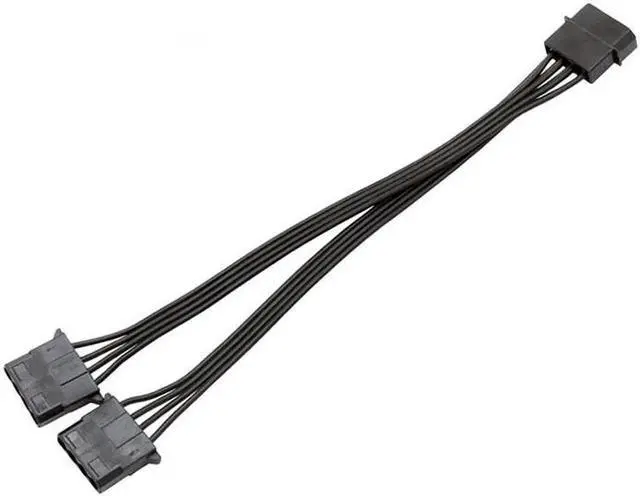 Main image of 18AWG Molex 4 Pin Male To Dual 4 Pin Female IDE Molex Power Connectors Sleeved Y Splitter Cable