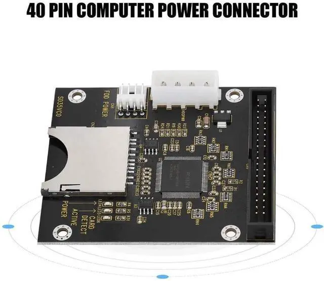 Alt view image 2 of 5 - Computer Connectors, SD Memory Card To 3.5inch 40Pin Male, IDE Hard Disk Drive Adapter Secure Digital Converter, IDE Hard Disk Drive Adapter, Compatible with DOS/Linux/Windows 98SE/Me/XP