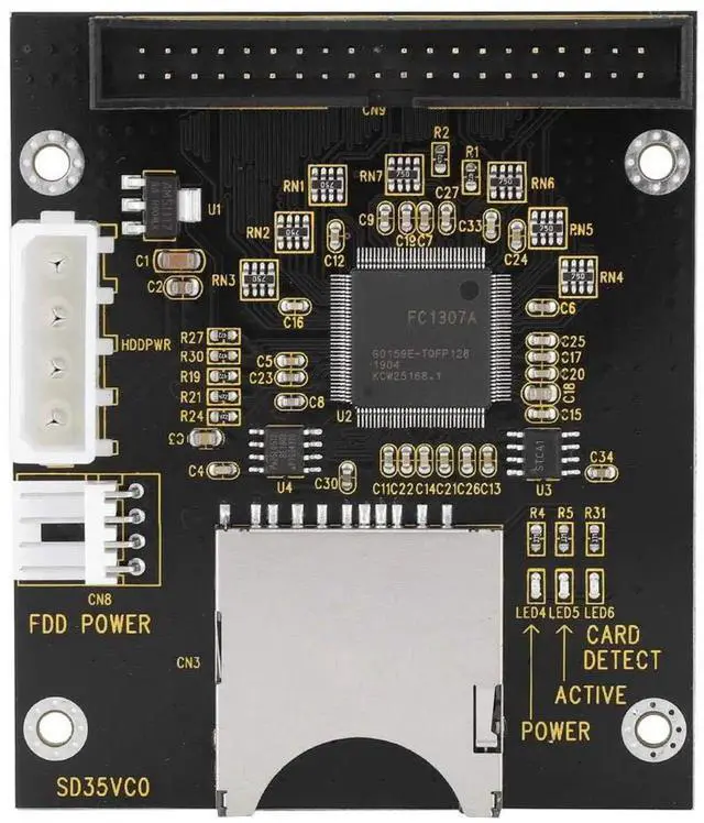 Main image of Computer Connectors, SD Memory Card To 3.5inch 40Pin Male, IDE Hard Disk Drive Adapter Secure Digital Converter, IDE Hard Disk Drive Adapter, Compatible with DOS/Linux/Windows 98SE/Me/XP