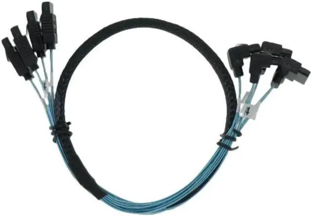 Main image of 1 pcs Sata To Sata Cable 6 Ports/Set Date Cable Sata 7 Pin To Sata 7 Pin Sas Cable 6Gbps HDD Splitter Cable For Server(4 to 4 90 Degrees)(1m)