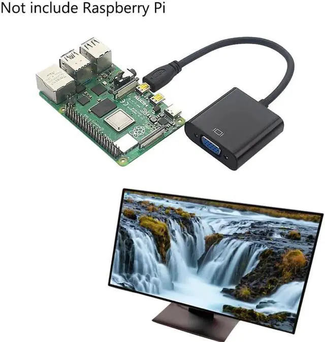 Alt view image 4 of 5 - to VGA Adapter Cable Male to Female + Audio Jack + USB Power Cable for Xbox|PS4/3 Camera|Cellphone|Raspberry Pi 4