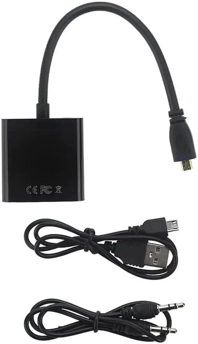 Alt view image 2 of 5 - to VGA Adapter Cable Male to Female + Audio Jack + USB Power Cable for Xbox|PS4/3 Camera|Cellphone|Raspberry Pi 4