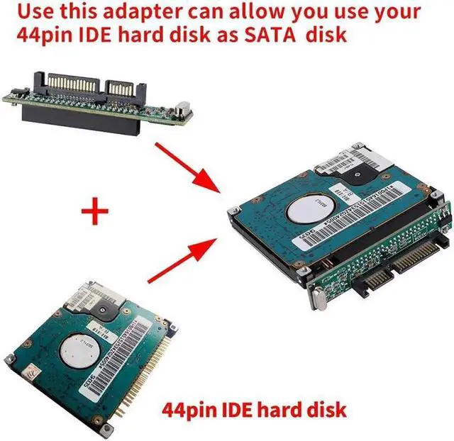 Alt view image 4 of 4 - Convertisseur pour disque dur pc portable 2.5 ", adaptateur mâle IDE 44 broches femelle vers 7 + 15 broches SATA 22 broches