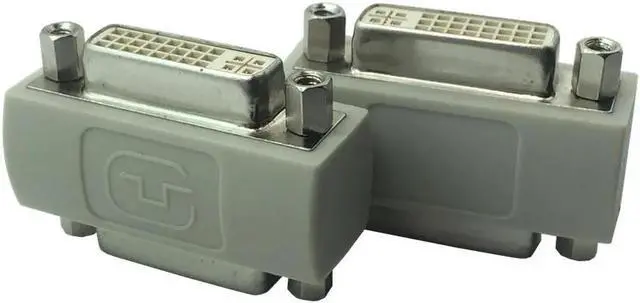 Main image of DVI 24 + 5 coupleurs femelles vers femelles, adaptateur de montage à cloison, plaqué Nickel Beige