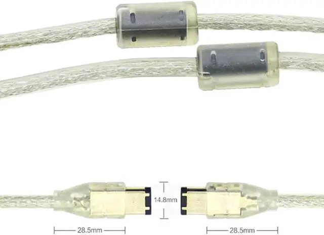 Main image of Câble de connexion IEEE 1394 plaqué or, 1394a 6pin mâle à 6 broches mâle 6-6 broches Firewire iLink DV, de haute qualité, 1.5m 5FT
