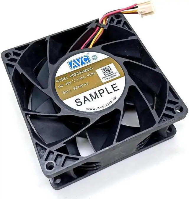 Alt view image 4 of 4 - DC 48V cooling fan 92mm 90mm 9038 9cm Dual ball Bearing large air fan For AVC DBP0938B8Ucomputer server fan