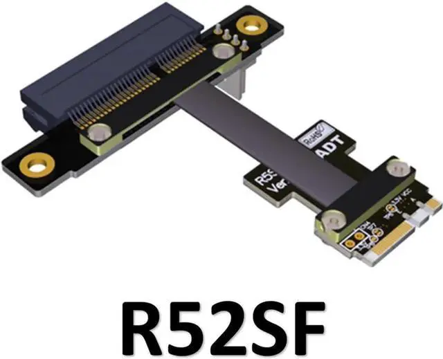 Main image of M.2 WiFi A E Key A+E To PCI-e 4x x4 Riser PCI Express Extender Adapter Ribbon Cable Gen3.0 Pcie 3.0 x1 Speed M2 Card Extension(R52SF)(15cm)