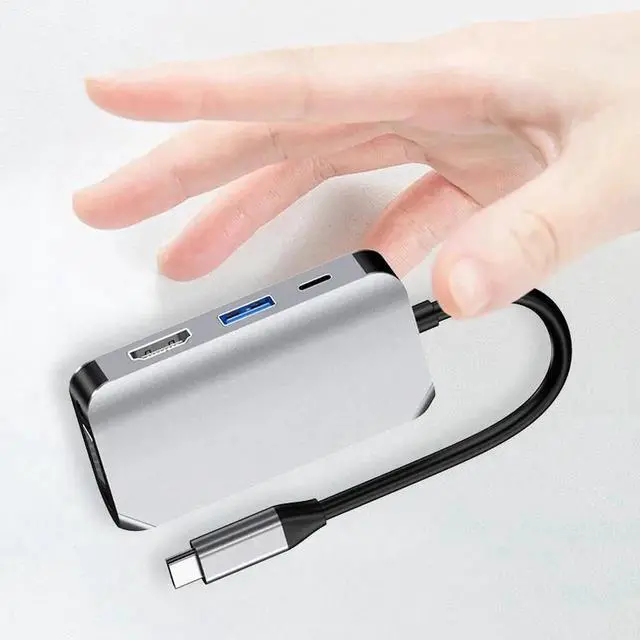 Main image of USB C to HDMI-compatible vga Hub Adapter USB-C Dock with USB 3.0 for MacBook Pro Accessories Type C 3.3 SplitterLength: Other (standard)
Color: Other (2 in i (no USB PD))