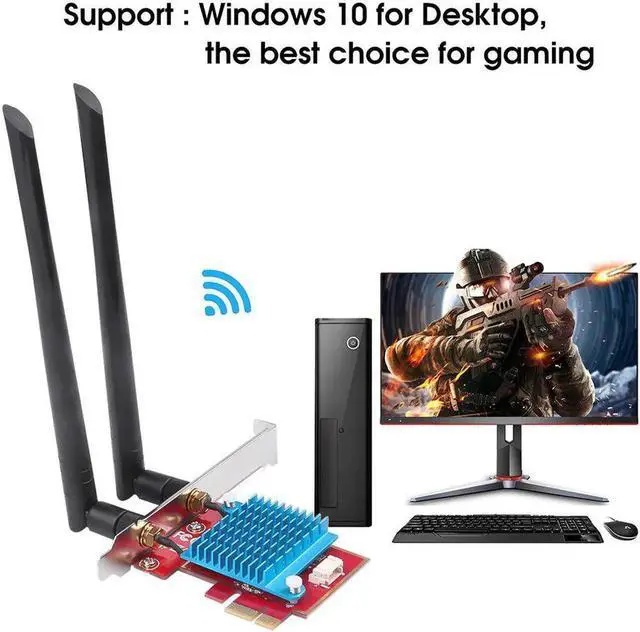 Alt view image 4 of 5 - 6 AX200 Pro Wireless Adapter Dual Band 2.4Gbps PCIe Wifi Card AX200 Gigabit Network Card 802.11AX Bluetooth 5.0