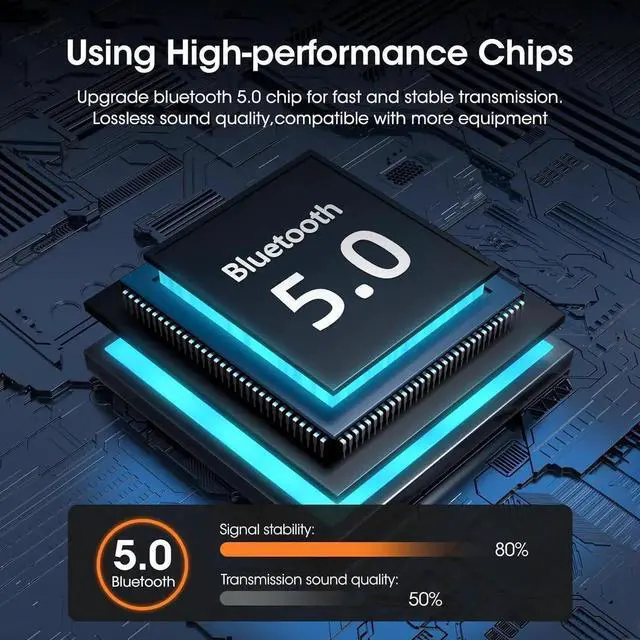 Alt view image 2 of 7 - 2-in-1 Bluetooth 5.0 Transmitter Receiver, Mini Wireless Bluetooth Jack Adapter 3.5mm AUX/RCA/TF/USB, Bluetooth Adapter for TV/Home/Car/PC/Headphones/Speakers