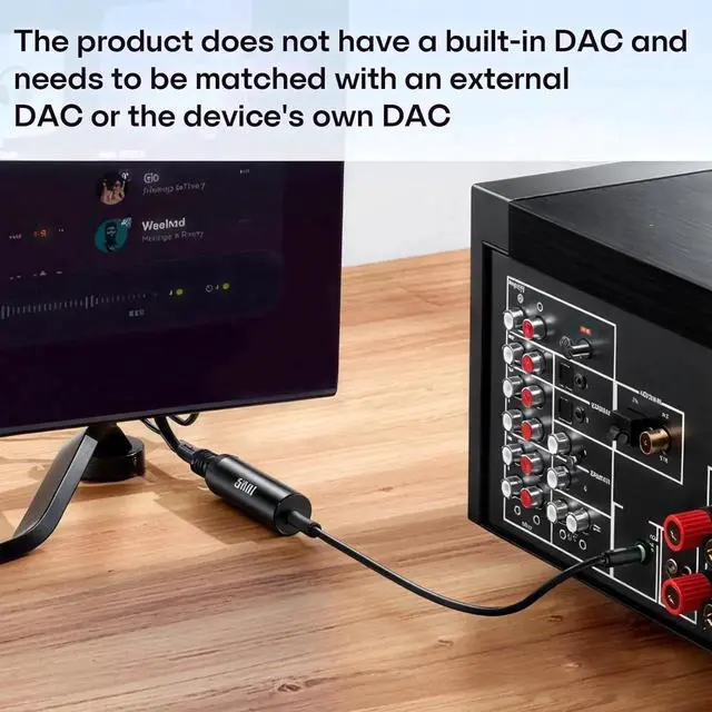 Alt view image 2 of 7 - Digital Optical to 3.5mm Audio Converter - Toslink SPDIF to 3.5mm Auxiliary Adapter for Samsung, Sony, LG TVs, Game Consoles, Sound Systems [No Built-in DAC]