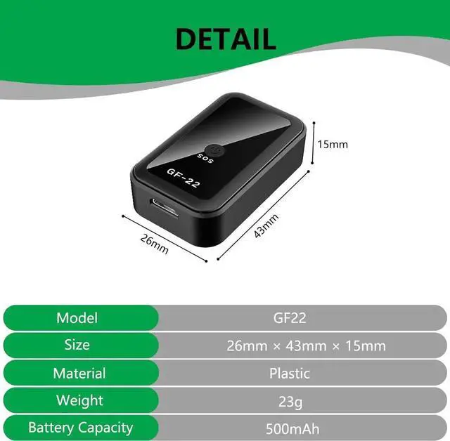 Alt view image 2 of 7 - Mini GPS Vehicle Tracker, Car GPS Tracker Portable Real Time Magnetic GPS Tracking Device, Full Global Coverage Location Tracker for Kids, Dogs, Trucks/People, No Subscription/No Monthly Fee