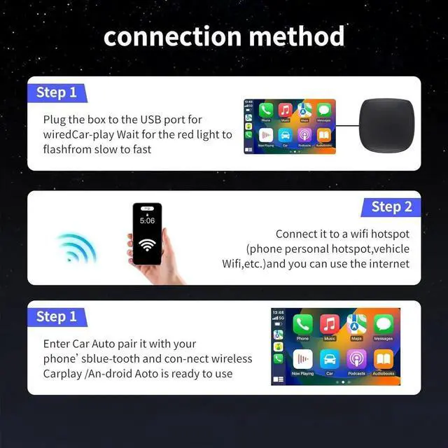 Alt view image 5 of 7 - Magic Carplay Ai Box 2.0 Max, Support Netflix/YouTube/Hulu/Tiktok/TF card etc., Qualcomm Multi-core Wireless Carplay and Android Car Adapter for OEM Wired Carplay Car
