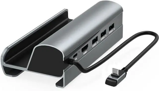 Alt view image 4 of 7 - USB-C Hub Docking Station LAN HDMI Compatible Steam Deck Aluminum