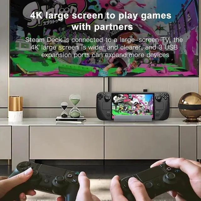 Alt view image 5 of 7 - USB-C Hub Docking Station LAN HDMI Compatible Steam Deck Aluminum