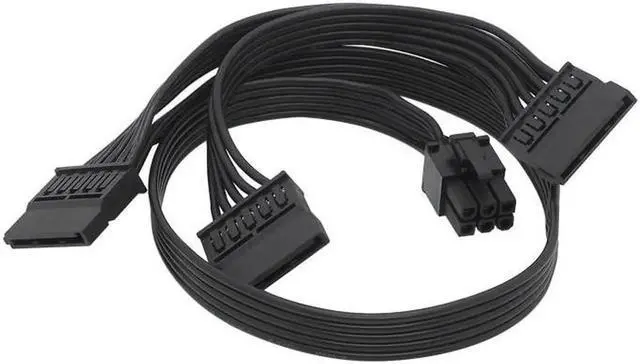 Main image of SATA Module Hige Quality Power Cable 6Pin IDE to 3 x SATA Adapter Splitter Cable For KM3 series ATX PSU