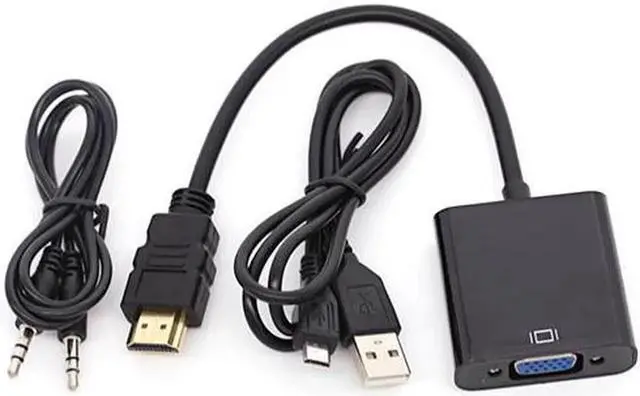 Alt view image 5 of 6 - HDMI-Compatible to VGA Adapter Male To Famale Converter for PS4 1082P HDMI-VGA Adapter Use Video Audio Cable Jack For PC TV BoxLength: <=0.5m (0.5m and below)
Color: Grey (with audio power)