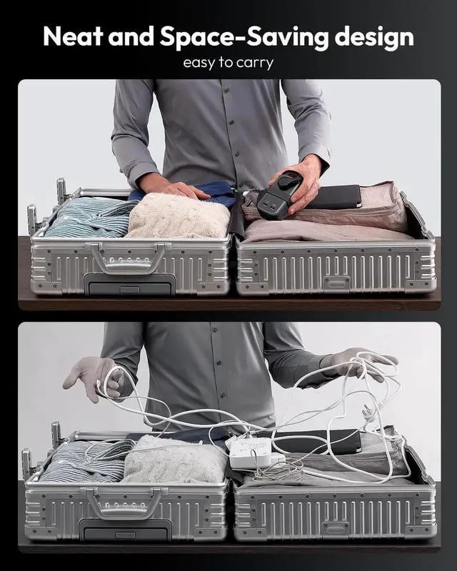 Alt view image 2 of 7 - GAN Ultra 65W USB Fast Charging Station, 7-in-1 Travel Power Pad with 3 Outlets, 4 USB (2 USB C), 4-Foot Extension Cord, Travel Essentials, MacBook, iPhone Compatible Cruise Power Pad