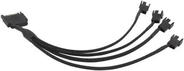 Alt view image 2 of 5 - 4pin IDE M-olex to 4-Port 3Pin/4Pin Power Supply Plug Cooler Cooling Fan Splitter Power Cable Wire for PC Computer