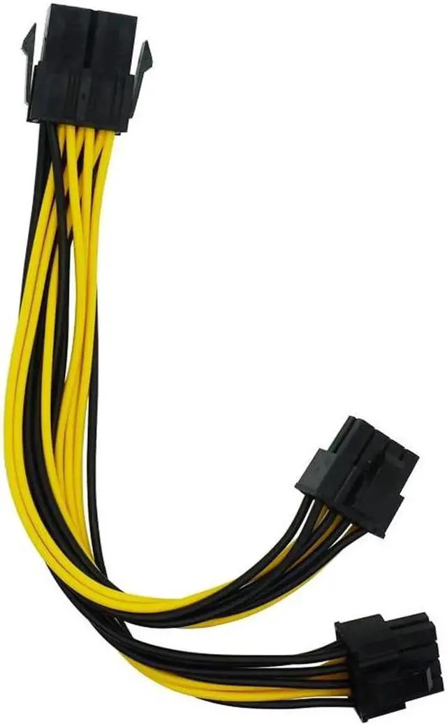 Alt view image 3 of 5 - 1Pcs 12V EPS CPU 8Pin to Dual 8(6 2) Pin PCIE PCI Express Adapter Power Cable Graphics Card Motherboard PCI-E GPU Splitter Cabl