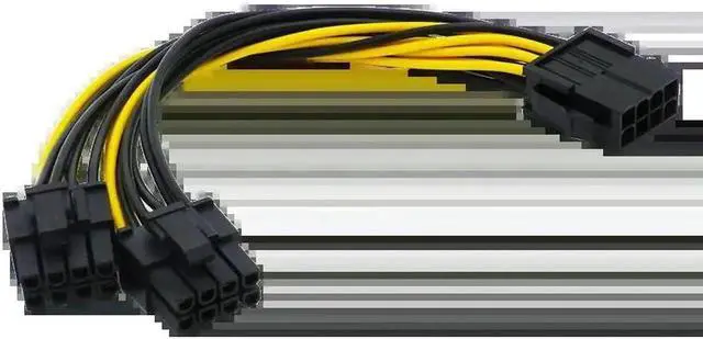 Alt view image 4 of 5 - 1Pcs 12V EPS CPU 8Pin to Dual 8(6 2) Pin PCIE PCI Express Adapter Power Cable Graphics Card Motherboard PCI-E GPU Splitter Cabl