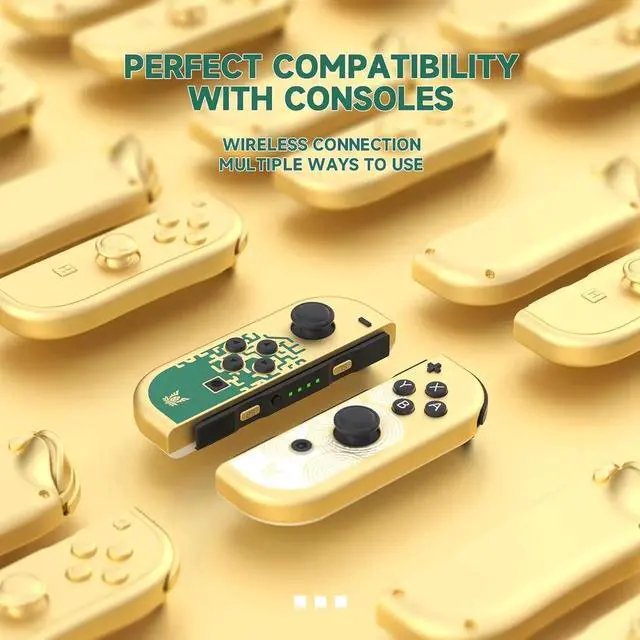 Alt view image 4 of 5 - Joy Cons for Switch Controllers, Wireless Replacement for Switch Joycons, Left and Right Switch Controllers Joycon Support Sports Dual Vibration/Wake-up/Motion Control