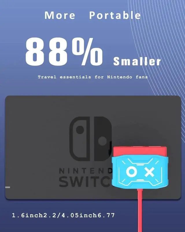 Alt view image 6 of 6 - Switch Dock for Nintendo Switch,Portable Switch Dock Replacement for Nintendo Switch Dock,HDMI TV Adapter,Switch Travel Dock,Nintendo Switch Accessories