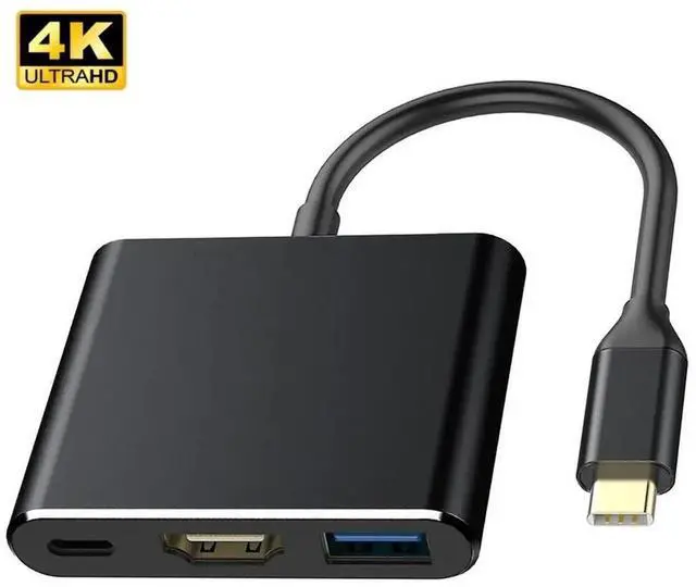 Main image of USB C Hub Dock Type C to USB3.0 4K HDMI-compatible PD Adapter Splitter Converter for Macbook Pro Samsung S9 S10 Huawei P20 P33Color: Black (black)