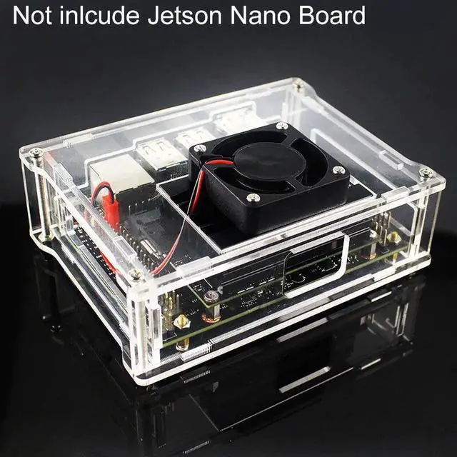 Alt view image 2 of 7 - Acrylic Case Box with Cooling Fan for NVIDIA Jetson Nano Developer Module Kit Shell Enclosure Cooler
