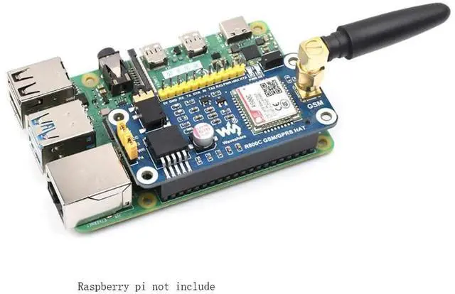 Alt view image 2 of 5 - R800C GSM/GPRS HAT for Raspberry Pi Series & Jetson Nano, Support 2G Communication, Phone Call & SMS