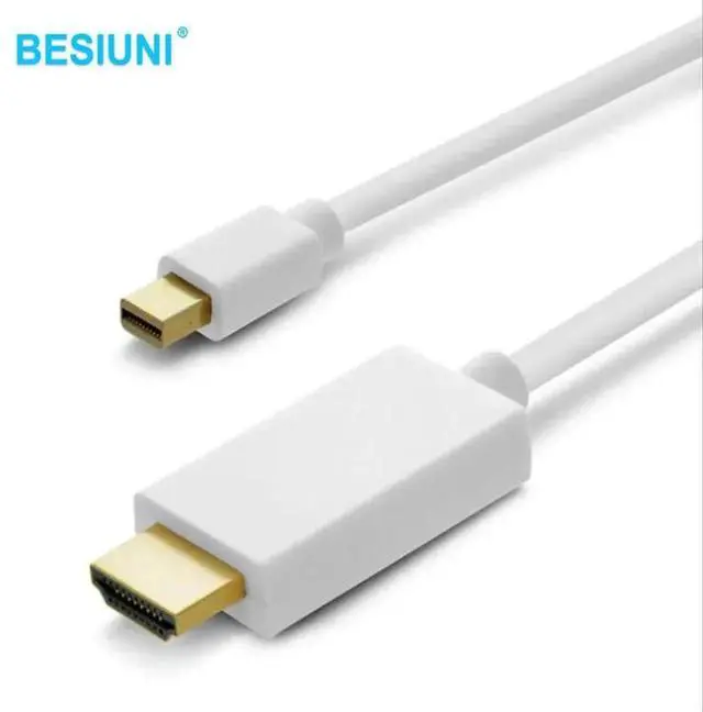 Alt view image 4 of 5 - BESIUNI 1.8M Thunderbolt Displayport Mini Display Port DP to HDMI-compatible Male Adapter cable For Apple Macbook Mac AirLength: 1.8m
Color: Red (MINI DP TO DVI)