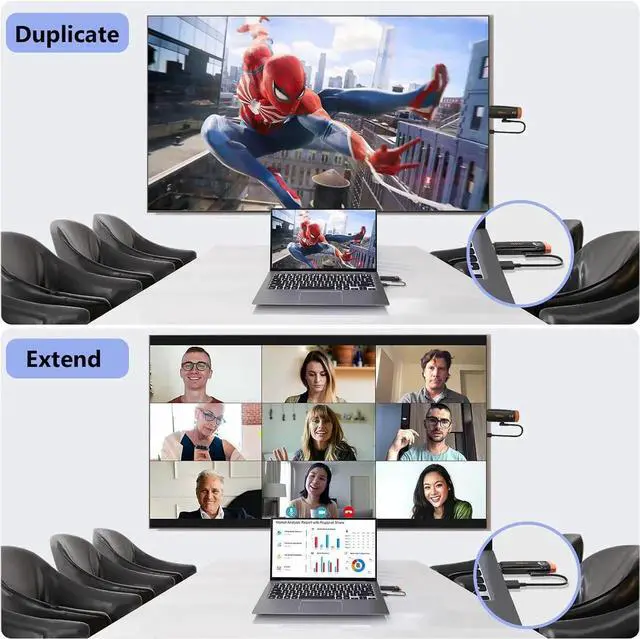 Alt view image 4 of 7 - Wireless HDMI Transmitter and Receiver:, 196 ft. 4K Decoded HDMI Wireless Transmitter Plug and Play, 1080P Output, Streaming Video from Laptop/PC/TV Box to Monitor in Home Office