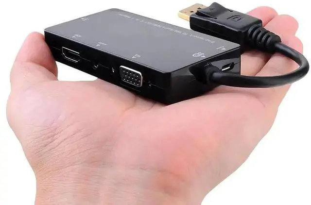 Alt view image 6 of 6 - Displayport DP To DVI HDMI-compatible VGA Audio Female Adapter Display Port Cable Converter For Apple MacBook Air ProLength: <=0.5m (0.5m and below)
Color: Grey (DP TO HD 4K)