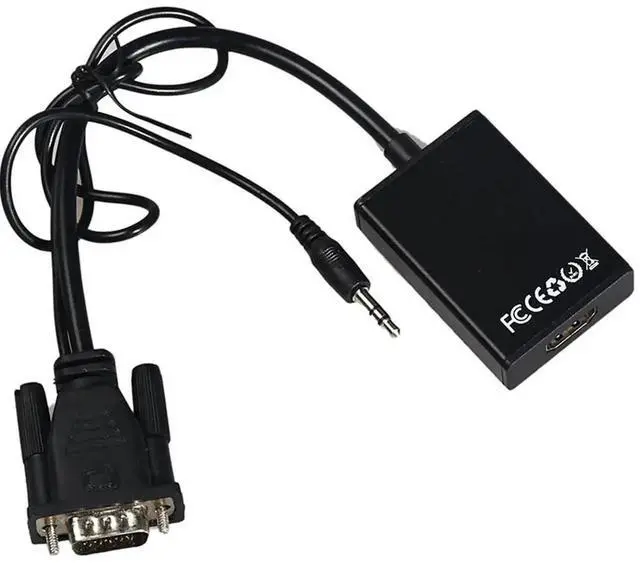 Alt view image 6 of 6 - VGA to HDMI-compatible Converter Adapter with USB Power audio 3.6mm for PC Laptop TV Box Computer Display ProjectorLength: <=0.5m (0.5m and below)
Color: Black (vga to hd type1)