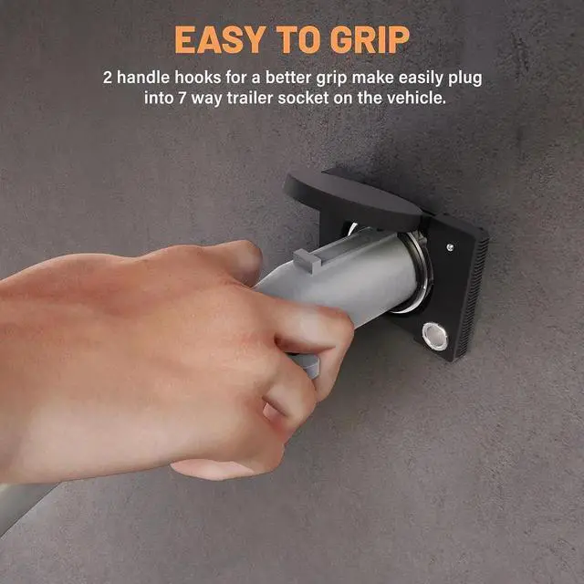 Alt view image 2 of 7 - RV 7-Pin Trailer Plug with IP68 Watertight Seal 2-Piece, Removable 7-Way Circular RV-Type Trailer Side Connector 7-Point Trailer Wiring Plug