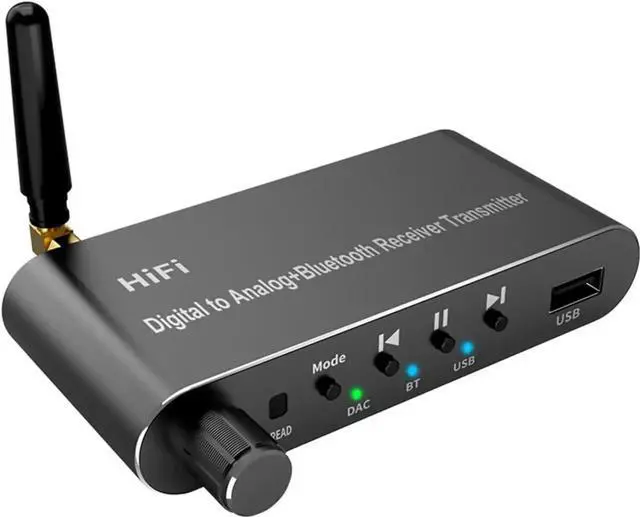 Main image of 1*USB C Bluetooth 5.1 Digital to Analog RCA Audio Adapter Receiver Transmitter