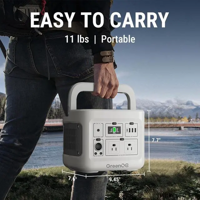 Alt view image 2 of 7 - GreenOE 294Wh Portable Power Station LFP Battery Fast Charging Solar Generator