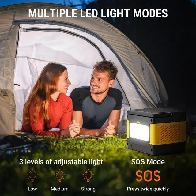 Alt view image 6 of 7 - GreenOE 294Wh Portable Power Station LFP Battery Charging Solar Generator Black