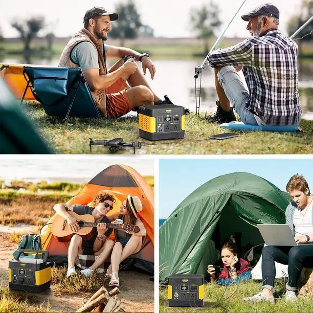 Alt view image 7 of 7 - GreenOE 294Wh Portable Power Station LFP Battery Charging Solar Generator Black