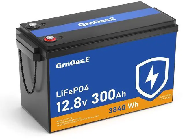 Main image of GrnOas.E 12V 300Ah LiFePO4 Lithium Battery With Built-in 150A BMS For RV Home