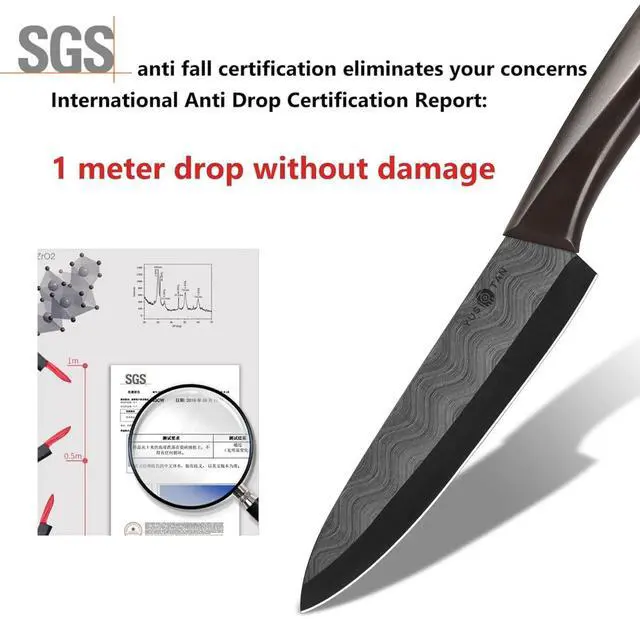 Alt view image 2 of 6 - YUSOTAN 3-Piece Ceramic Knife Set 6"Ceramic Knife 5"Lettuce Knife 4"Paring Knife Ceramic Kitchen Knive Set for Father's Day Mother's Day Christmas Wedding Gifts Birthday Gifts Thanksgiving