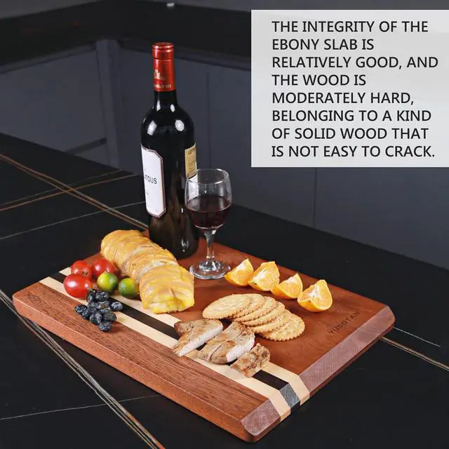 Alt view image 3 of 4 - YUSOTAN Ebony Wood Cutting Board for Kitchen, 1" Thick End Grain Butcher Block, 17" x 12" Extra Large Charcuterie Serving Board Ideal Gift