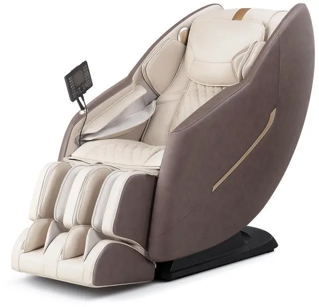 Main image of MYNTA 2025 Massage Chair M1620, Flexible SL-Track Shiatsu Full Body Massage Chair Recliner with 170° Zero-Gravity Position, White Noise, Brown