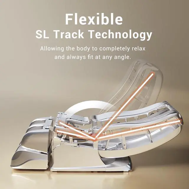 Alt view image 2 of 7 - MYNTA 2025 Massage Chair M1620, Flexible SL-Track Shiatsu Full Body Massage Chair Recliner with 170° Zero-Gravity Position, White Noise, Brown