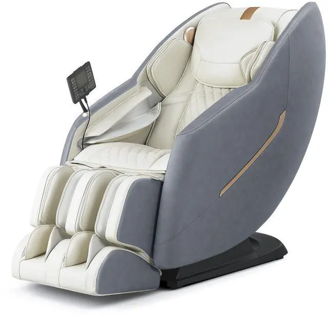 Main image of MYNTA 2025 Massage Chair M1620, Flexible SL-Track Shiatsu Full Body Massage Chair Recliner with 170° Zero-Gravity Position, White Noise, Grey