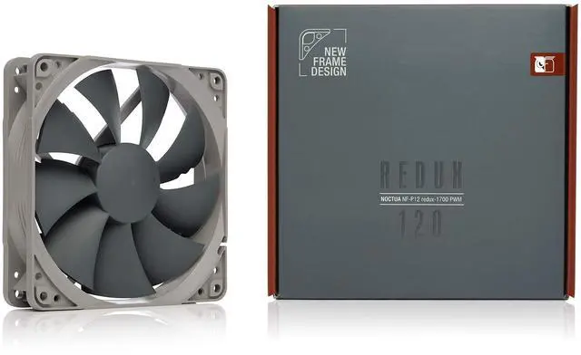 Alt view image 11 of 13 - Noctua NF-P12 redux-1700 PWM, High Performance Cooling Fan, 4-Pin, 1700 RPM (120mm, Grey)