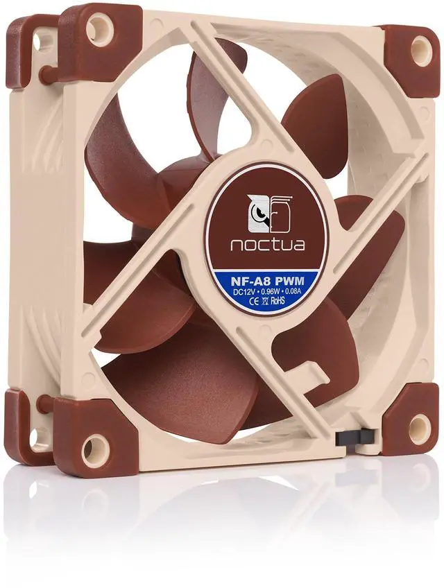 Alt view image 13 of 18 - noctua nf-a8 pwm, 4-pin premium quiet fan (80mm, brown)